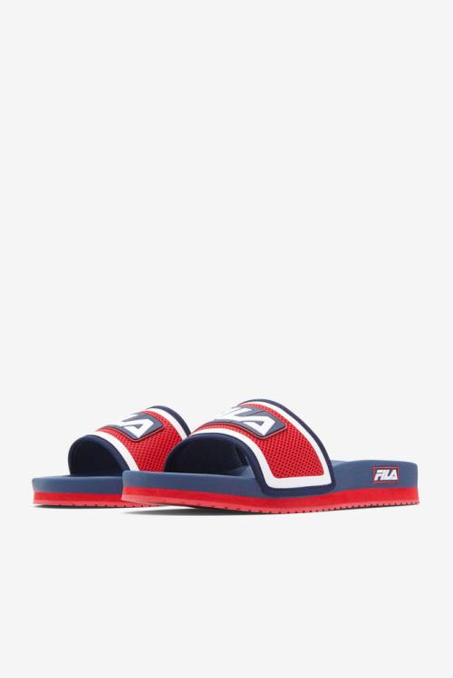 Fila Lunar Miesten Rantasandaalit Sininen Punainen Valkoinen | Fila862DR