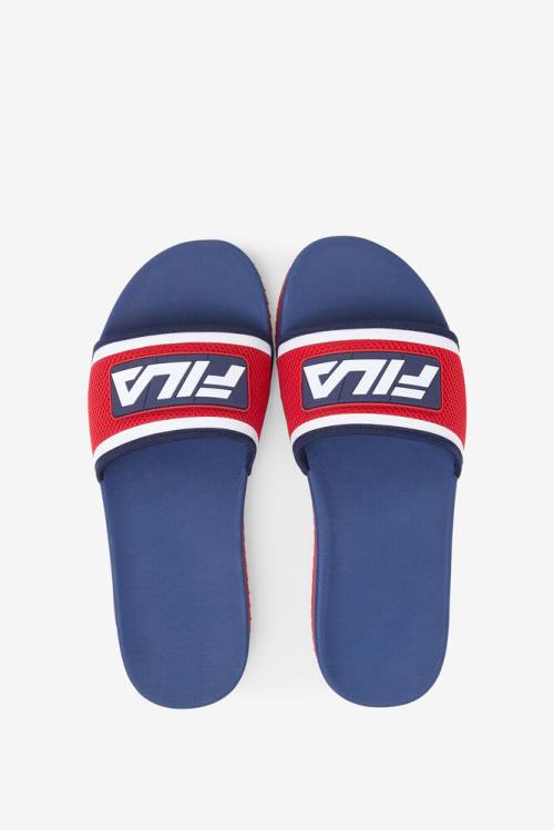 Fila Lunar Miesten Rantasandaalit Sininen Punainen Valkoinen | Fila862DR