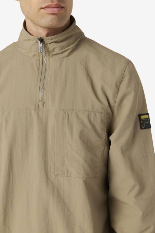 Fila Magnus 1/4 Zip Track Miesten Takki Vihreä | Fila379ZF
