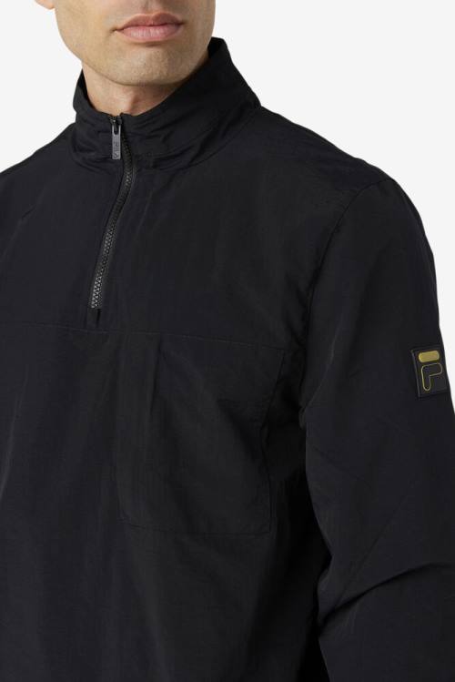 Fila Magnus 1/4 Zip Track Miesten Takki Mustat | Fila876DV