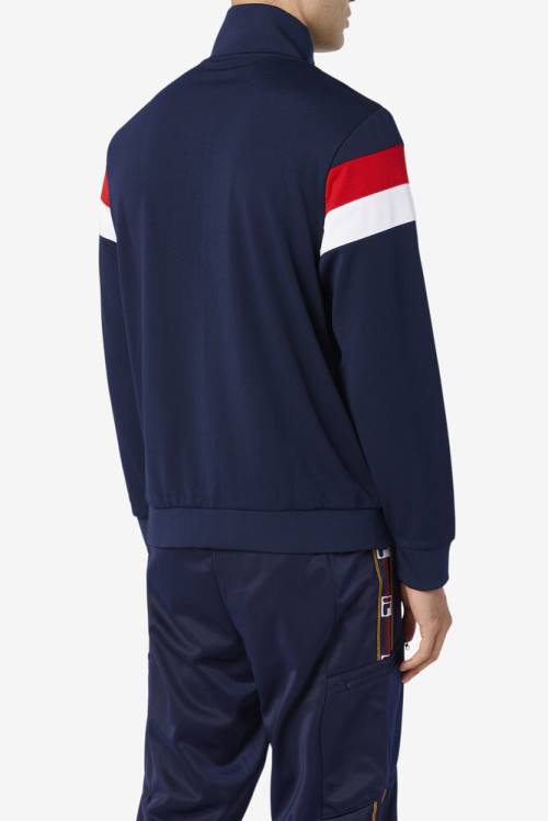 Fila Malcolm Track Miesten Takki Laivastonsininen Punainen Valkoinen | Fila945QC
