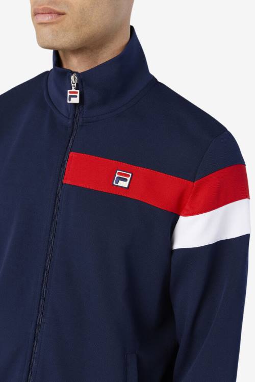 Fila Malcolm Track Miesten Takki Laivastonsininen Punainen Valkoinen | Fila945QC