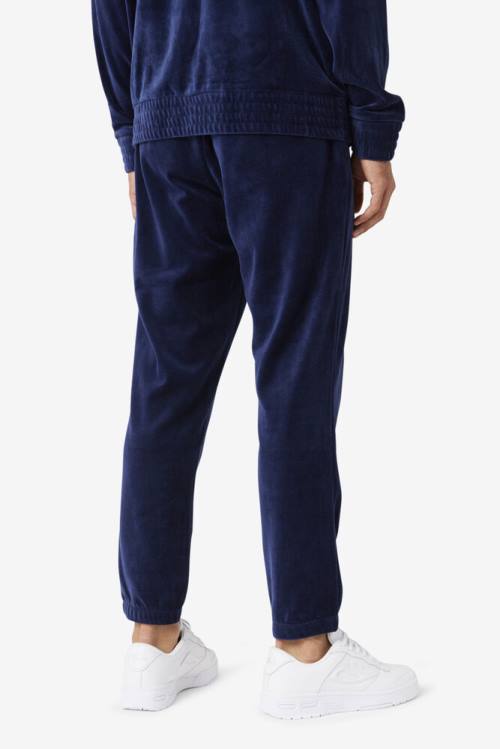 Fila Mansur Velour Miesten Housut Laivastonsininen Valkoinen Punainen | Fila059BT