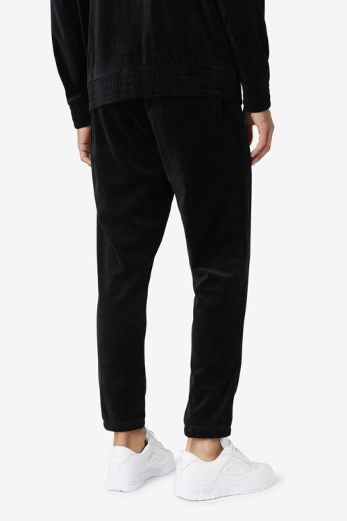 Fila Mansur Velour Miesten Housut Mustat Valkoinen | Fila846IE