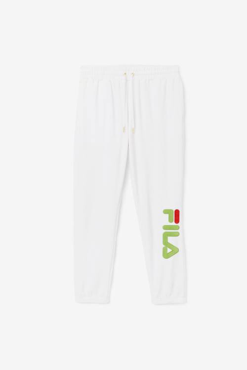 Fila Mansur Velour Miesten Housut Valkoinen Vihreä Punainen | Fila428CN