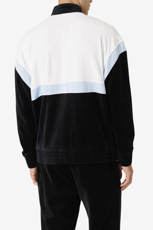 Fila Mansur Velour Miesten Takki Mustat Valkoinen | Fila271EJ