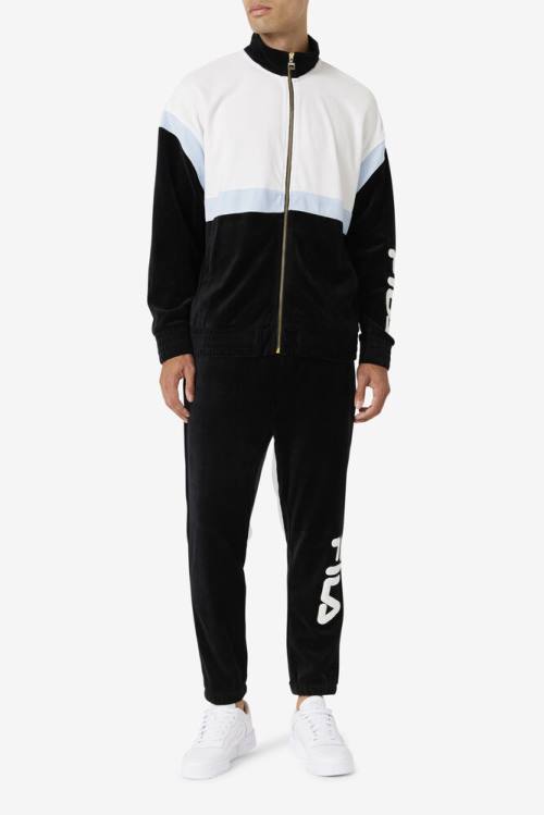 Fila Mansur Velour Miesten Takki Mustat Valkoinen | Fila271EJ