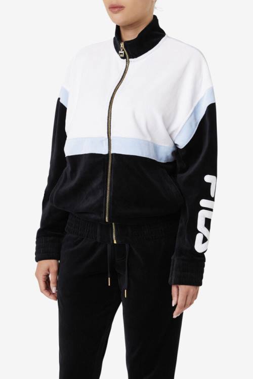Fila Mansur Velour Miesten Takki Mustat Valkoinen | Fila271EJ
