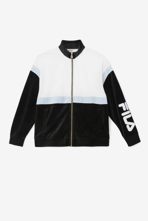 Fila Mansur Velour Miesten Takki Mustat Valkoinen | Fila271EJ