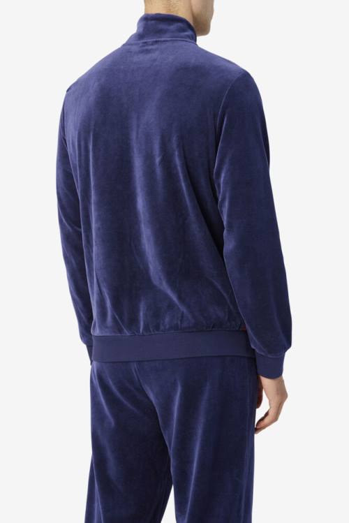 Fila Marten Velour Miesten Takki Laivastonsininen Valkoinen | Fila193AB