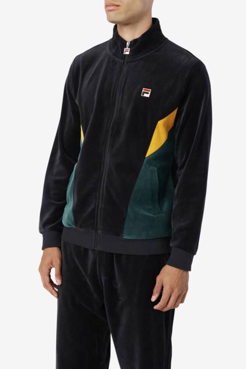 Fila Marten Velour Miesten Takki Mustat | Fila564TL