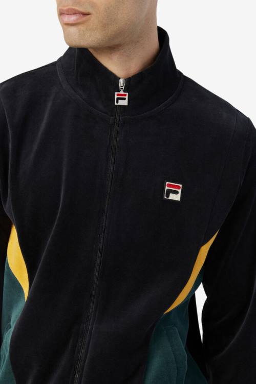 Fila Marten Velour Miesten Takki Mustat | Fila564TL