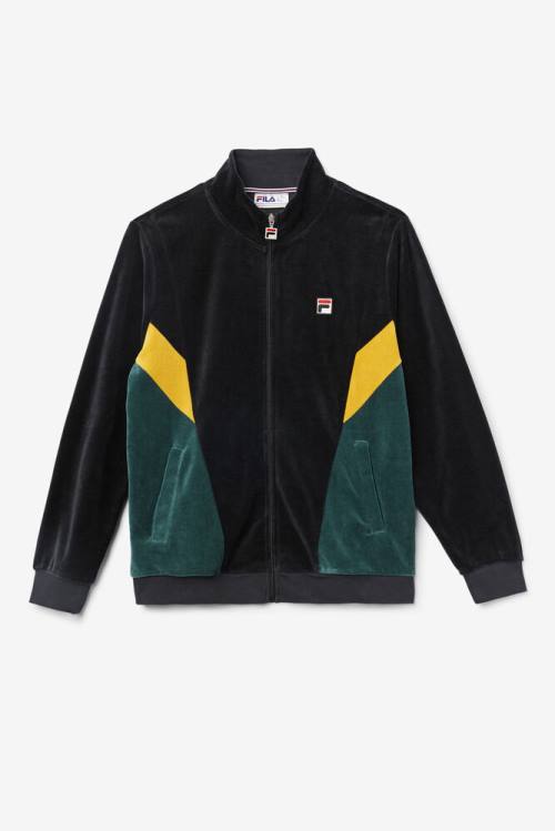 Fila Marten Velour Miesten Takki Mustat | Fila564TL