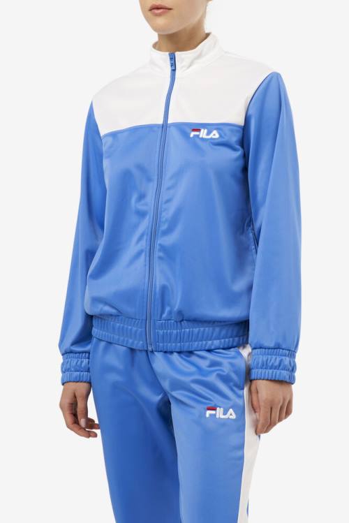 Fila Mckenna Track Naisten Takki Valkoinen Vaaleansininen | Fila421MJ