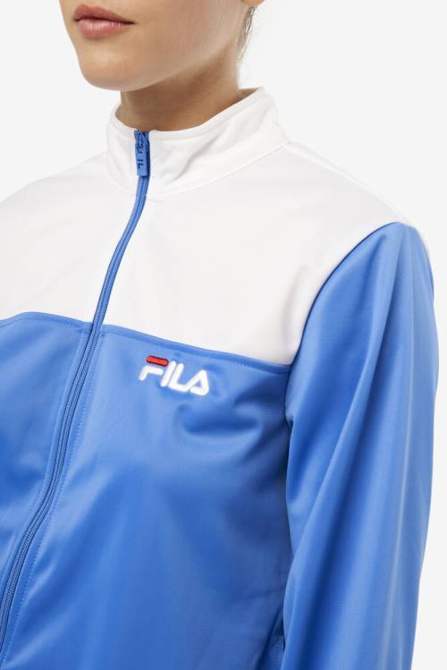 Fila Mckenna Track Naisten Takki Valkoinen Vaaleansininen | Fila421MJ