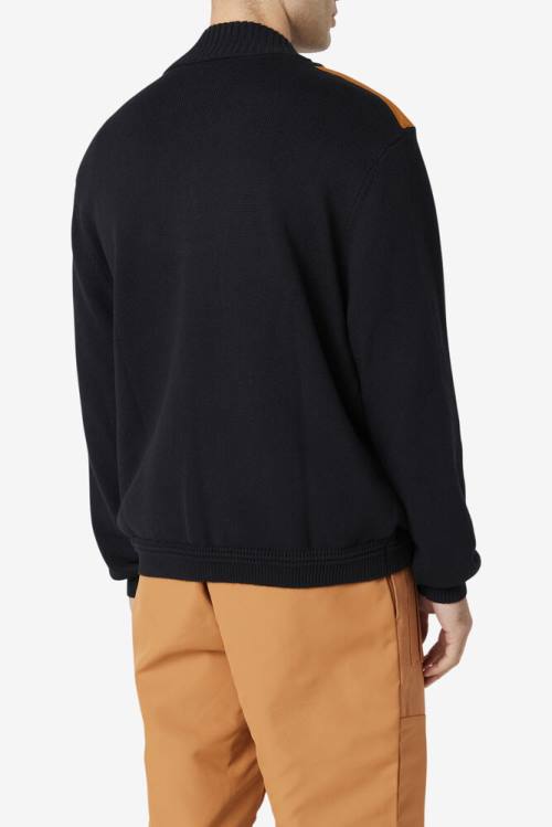 Fila Merkle 1/4 Zip Villa Miesten Puserot Mustat | Fila548AB