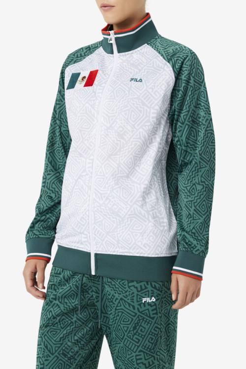 Fila Mexico Track Miesten Takki Valkoinen Punainen | Fila905XC