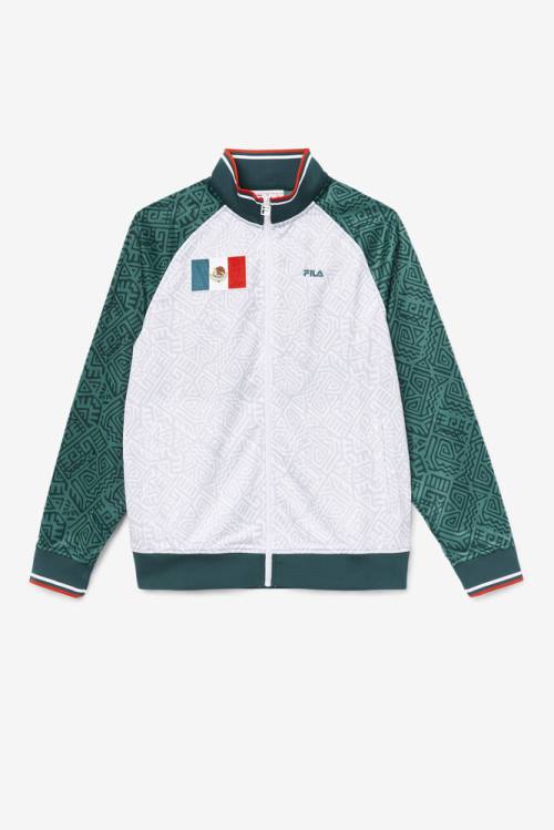 Fila Mexico Track Miesten Takki Valkoinen Punainen | Fila905XC