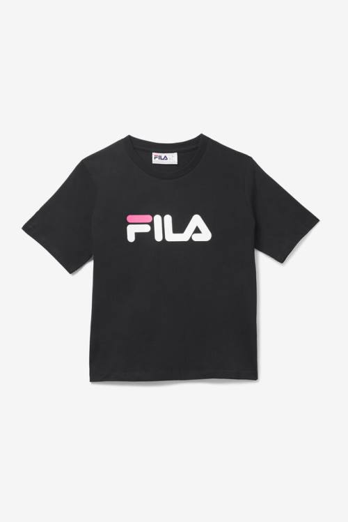Fila Miss Eagle Tee Naisten T Paidat Mustat Valkoinen Pinkki | Fila672ER