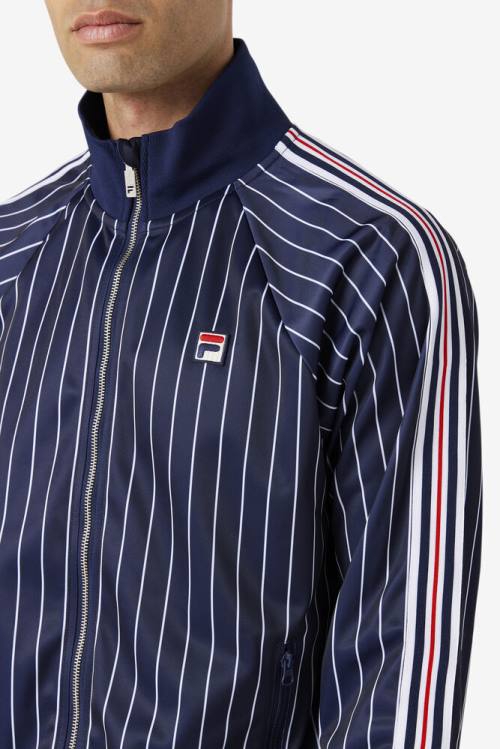 Fila Mitch Track Miesten Takki Laivastonsininen Valkoinen | Fila423WA
