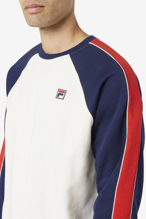 Fila Nestor Crew Miesten Puserot Valkoinen Laivastonsininen Punainen | Fila247VK