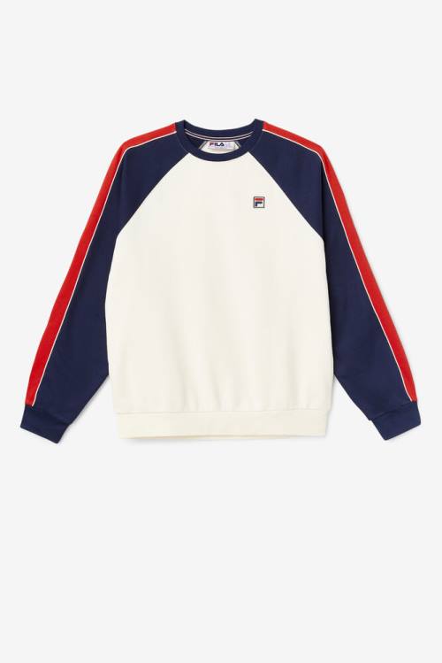 Fila Nestor Crew Miesten Puserot Valkoinen Laivastonsininen Punainen | Fila247VK