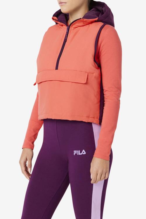Fila Nevaeh Half Zip Vest Naisten Takki Punainen | Fila841QL