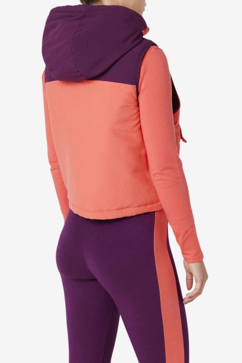 Fila Nevaeh Half Zip Vest Naisten Takki Punainen | Fila841QL