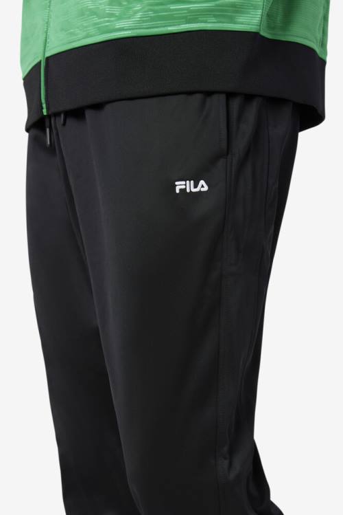 Fila Nigeria Track Miesten Housut Mustat Valkoinen | Fila374VQ
