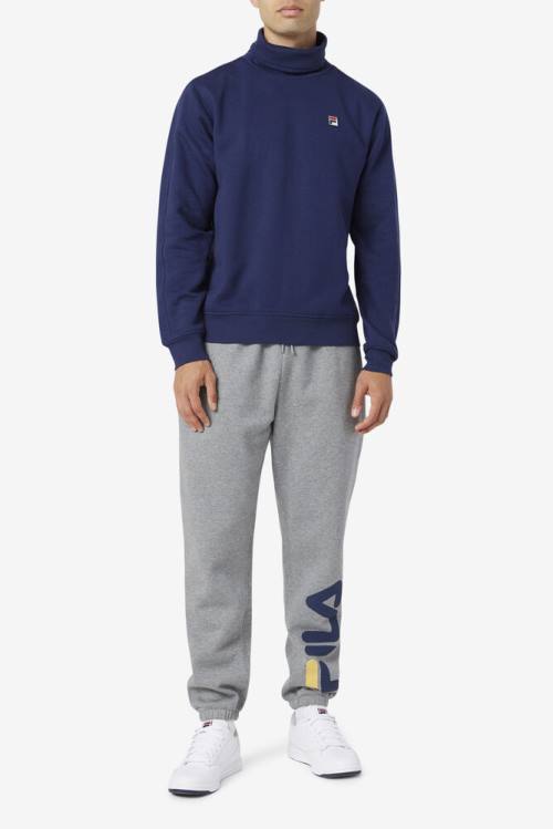 Fila Noah Fleece Turtleneck Miesten Puserot Laivastonsininen | Fila589TI