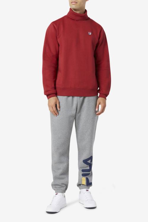 Fila Noah Fleece Turtleneck Miesten Puserot Punainen | Fila593PB