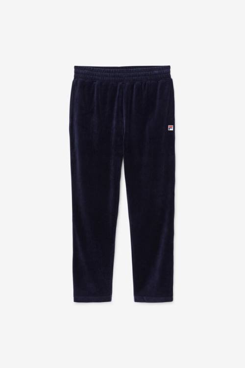 Fila O-fit Velour Miesten Housut Laivastonsininen Punainen | Fila309TG