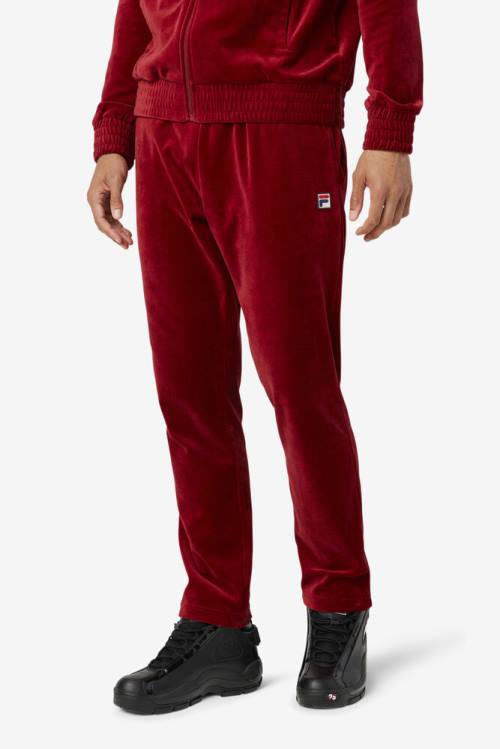 Fila O-fit Velour Miesten Housut Punainen | Fila749ZG