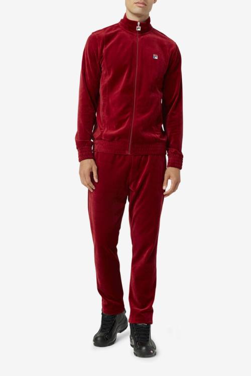 Fila O-fit Velour Miesten Housut Punainen | Fila749ZG