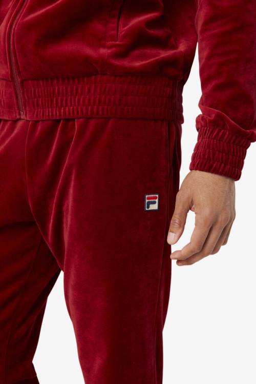 Fila O-fit Velour Miesten Housut Punainen | Fila749ZG