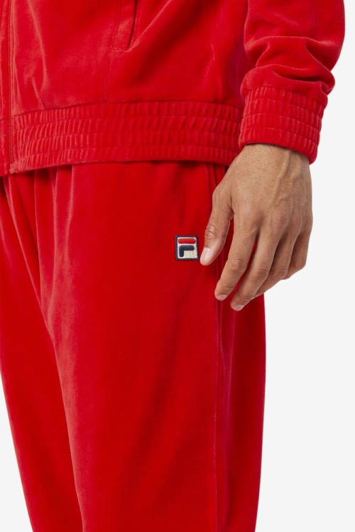 Fila O-fit Velour Miesten Housut Punainen | Fila835NA
