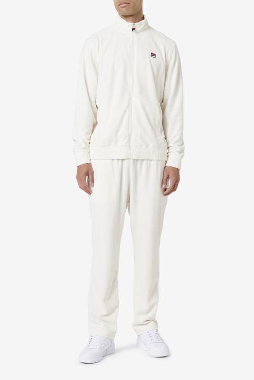 Fila O-fit Velour Miesten Housut Valkoinen | Fila627JM