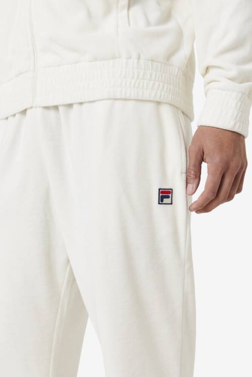 Fila O-fit Velour Miesten Housut Valkoinen | Fila627JM