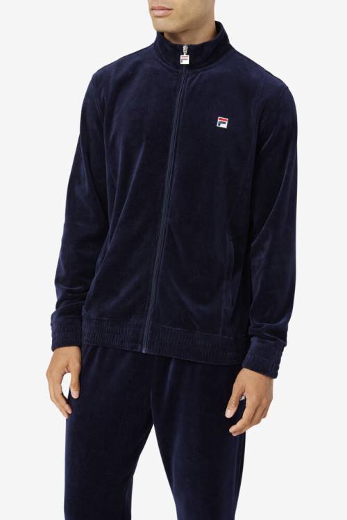 Fila O-fit Velour Miesten Takki Laivastonsininen | Fila573WF