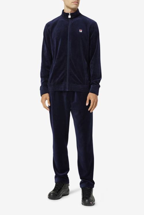Fila O-fit Velour Miesten Takki Laivastonsininen | Fila573WF