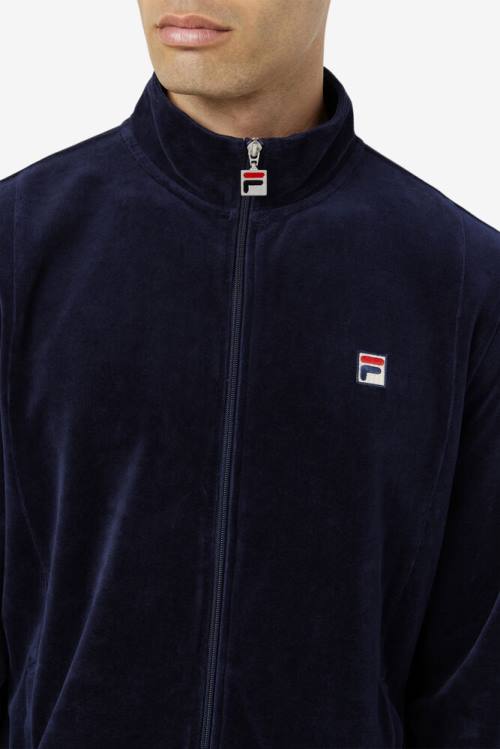 Fila O-fit Velour Miesten Takki Laivastonsininen | Fila573WF