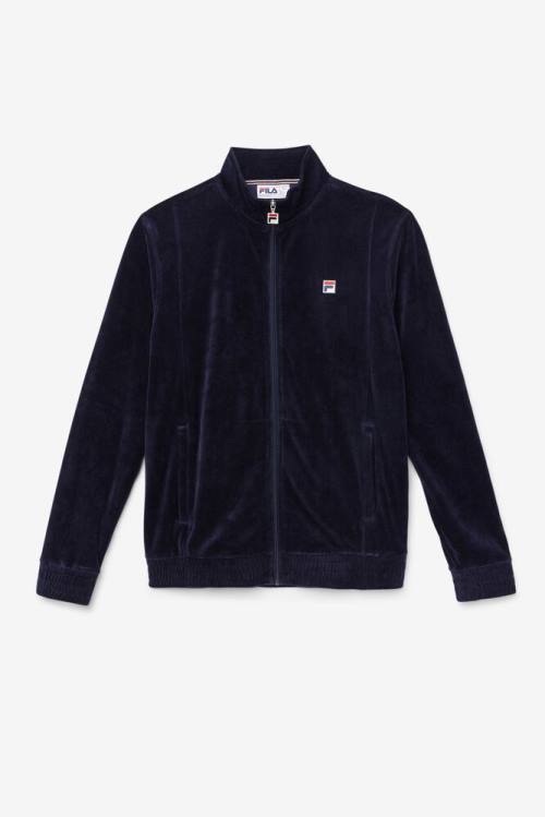 Fila O-fit Velour Miesten Takki Laivastonsininen | Fila573WF