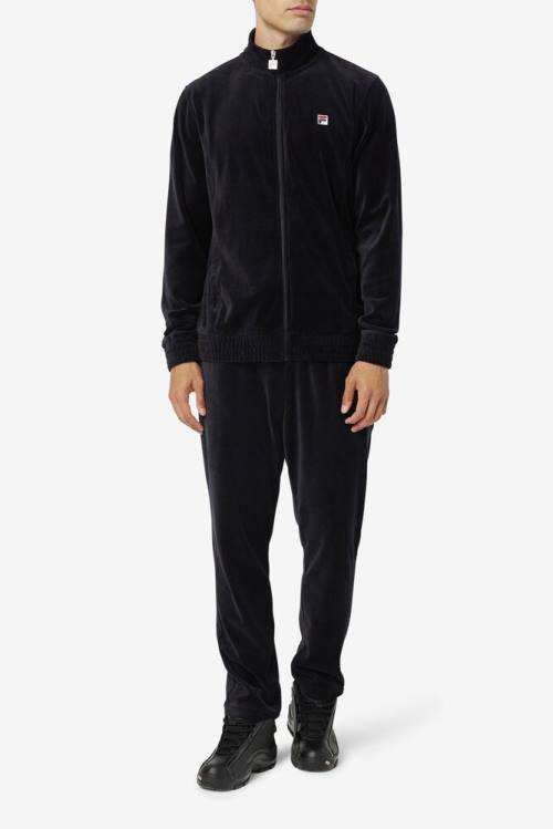 Fila O-fit Velour Miesten Takki Mustat | Fila752HL