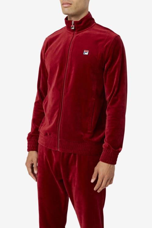 Fila O-fit Velour Miesten Takki Punainen | Fila076TJ