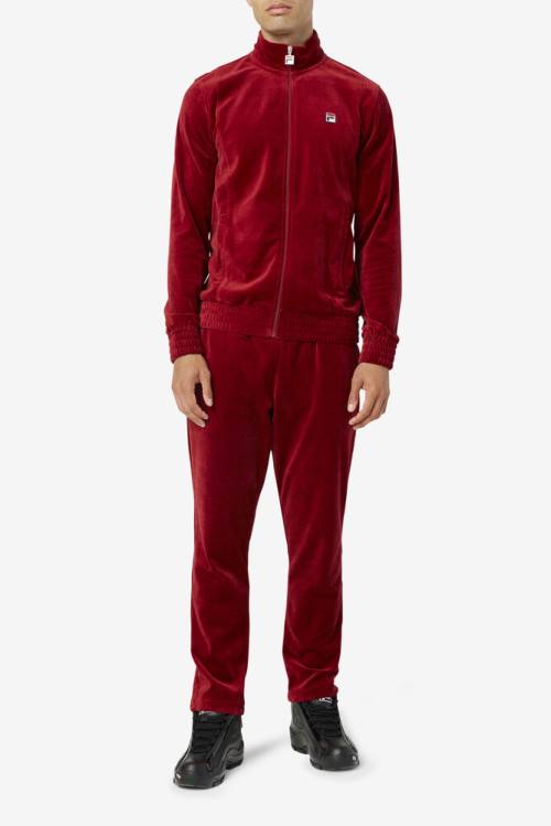 Fila O-fit Velour Miesten Takki Punainen | Fila076TJ