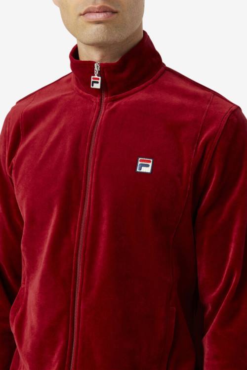 Fila O-fit Velour Miesten Takki Punainen | Fila076TJ