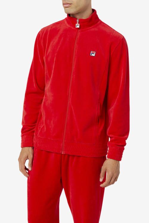 Fila O-fit Velour Miesten Takki Punainen | Fila680UF