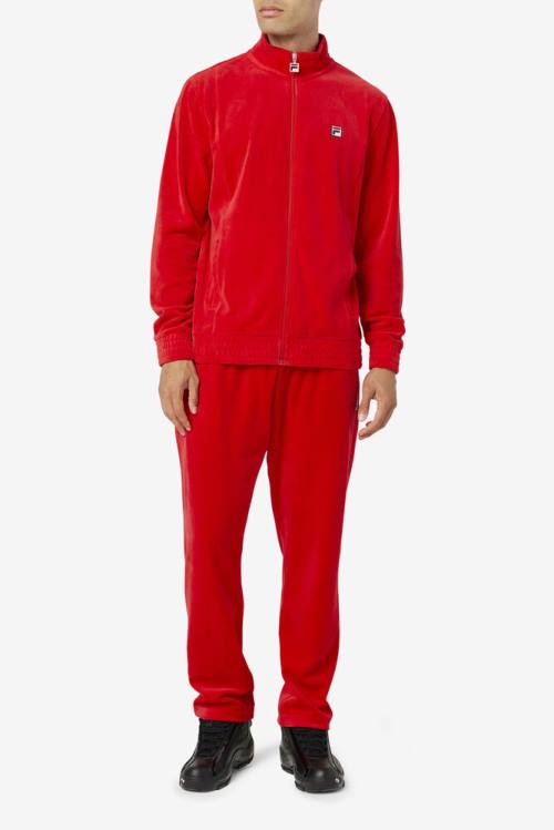 Fila O-fit Velour Miesten Takki Punainen | Fila680UF