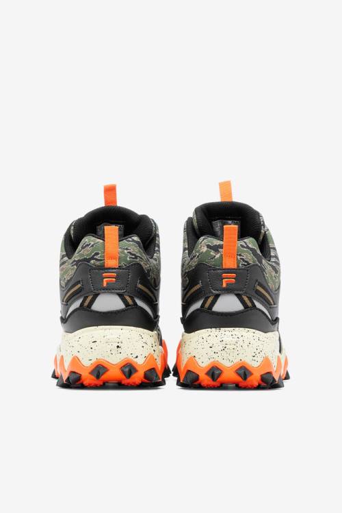Fila Oakmont Tr Mid Camo Miesten Saappaat Oliivinvihreä Mustat Punainen Oranssi | Fila462JY