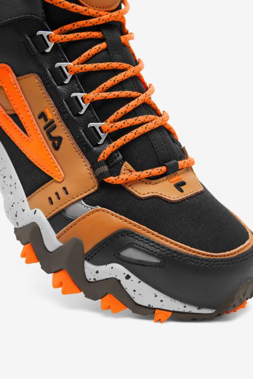 Fila Oakmont Tr Mid Miesten Saappaat Mustat Ruskea Oranssi | Fila210SY